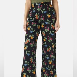 Princess highway ModCloth fruit pattern linen pants